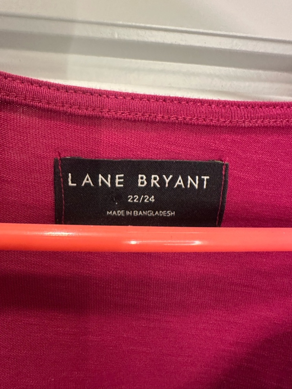 Lane Bryant 3/4-Sleeve Eyelet-Detail Swing Dress NWOT Magenta Plus Womens 22/24 - Picture 5 of 6